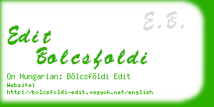 edit bolcsfoldi business card